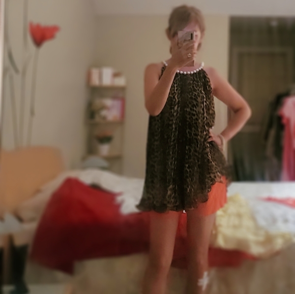 Leopard prints cocktail dress - Picture 3 of 3